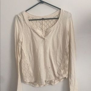 Free people patches of lace long sleeves top♥️